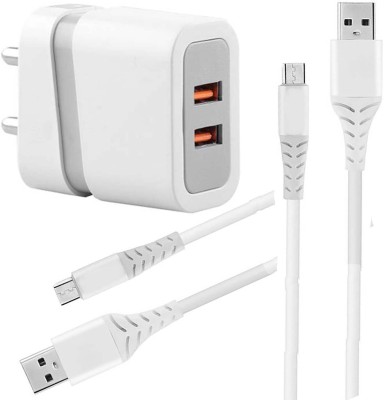 EliteGadgets 15 W Quick Charge 3.1 A Multiport Mobile Charger with Detachable Cable(White, Dual Port Charger, Cable Included)