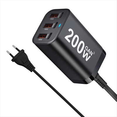mavicair 200 W GaN 3 A Multi-pin Wall Charger for Mobile(Black)