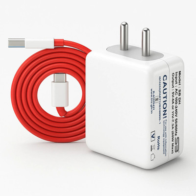 SB 80 W SuperVOOC 7.3 A Wall Charger for Mobile with Detachable Cable(White, Cable Included)