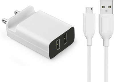 POZUB 3.4 A Wall Charger for Mobile with Detachable Cable(White, Cable Included)