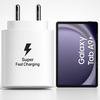 RoarX 25 W Quick Charge 3.1 A Wall Charger for Mobile(25 Watt Superfast Charging For Samsung Galaxy Tab A9+ 5G Fast Charger Adapter)