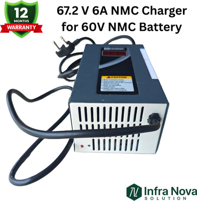 Infra Nova Solution 400 W Quick Charge 6 A 3 Port E-Bike Charger(Grey, Cable Included)