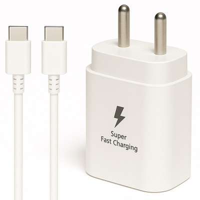 RVAT 25 W Quick Charge 3 A Wall Charger for Mobile with Detachable Cable(White, Cable Included)