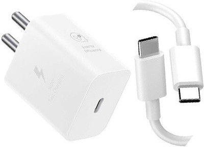 Sulania 45 W PD 3 A Wall Charger for Mobile with Detachable Cable(White, Cable Included)