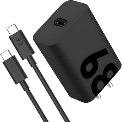 Kizzy 68 W TurboPower 3.0 4.4 A Wall Charger for Mobile with Detachable Cable(Black)