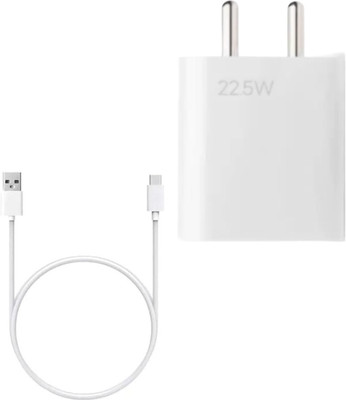 Avaxon 22.5 W Quick Charge 2 A Wall Charger for Mobile with Detachable Cable(22.5 W Quick Charge 3.0 Power Charging Compatible with Poco Series, White, Cable Included)