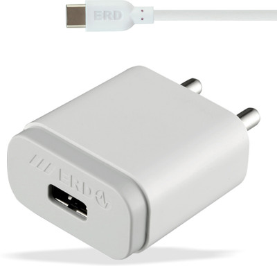 ERD 12 W 2.4 A Wall Charger for Mobile with Detachable Cable(White, Cable Included)