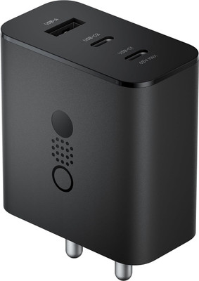 Kizzy 65 W Quick Charge 3 A Multi-pin Wall Charger for Mobile(65W GaN 3 Ports Type C Wall Charger Adapter Compatible for Nothing Phone)