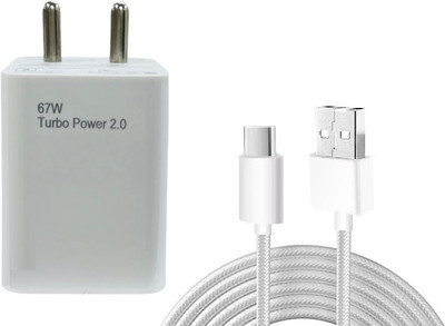 Ekon 67 W TurboPower 2.0 6 A Wall Charger for Mobile with Detachable Cable(White, Cable Included)