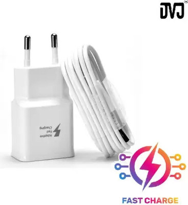 DVJ 15 W Qualcomm 3.0 Wall Charger for Mobile with Detachable Cable(15W FOR SAMSUNG F12 F41 F42 F22 M11 M12 M20 M21 M30 M30s M31 M31 Prime, A12 /A21S, Cable Included)