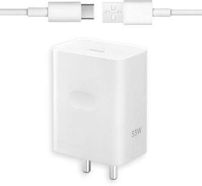 Sulania 33 W VOOC 4 A Wall Charger for Mobile with Detachable Cable(White, Cable Included)