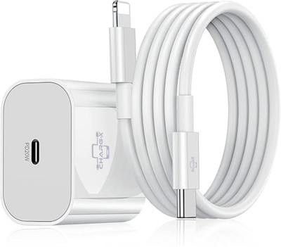 CHARG-X 20 W PD 4 A Wall Charger for Mobile with Detachable Cable(White, Cable Included)