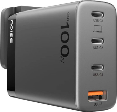 Noise 100 W GaN 2.5 A Wall Charger for Mobile with Detachable Cable(Black)