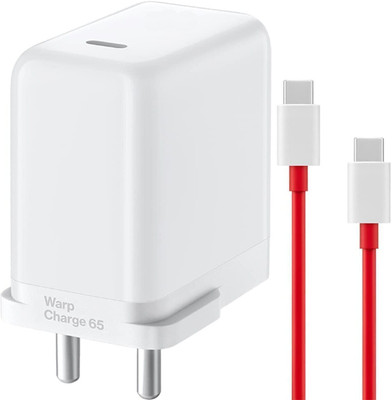 Kizzy 65 W SuperVOOC 6 A Wall Charger for Mobile with Detachable Cable(White, Red, Cable Included)