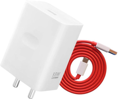 RYIK 33 W SuperVOOC 6 A Wall Charger for Mobile with Detachable Cable(Compatible with one plus 12/12R/11R/11/Fold/10T/10 Pro/10R, Cable Included)