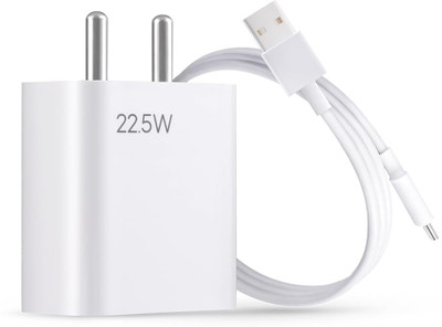 DVJ 22.5 W TurboPower 3.0 Wall Charger for Mobile with Detachable Cable(22.5W TURBO CHARGE WITH 6 AMP DATA CABLE FOR REDMI 12 5G / 12 PRO /REDMI 9 POWER, Cable Included)