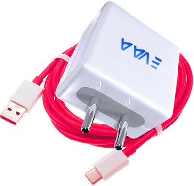 EVAAENTERPRISES 80 W SuperVOOC 6 A Wall Charger for Mobile with Detachable Cable(White, Cable Included)