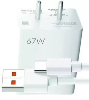 UXE 67 W SonicCharge 6 A Wall Charger for Mobile(Ultra Fast Charger for Red mi Note 12 Pro+ Charger Quick Charger, Cable Included)