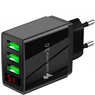 MARS 36 W 3.4 A Wall Charger for Mobile with Detachable Cable(Black)