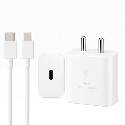 RVAT 45 W GaN 3 A Wall Charger for Mobile with Detachable Cable(White, Cable Included)