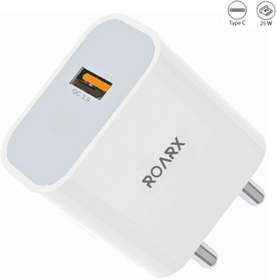 RoarX 25 W Qualcomm 3.0 3 A Wall Charger for Mobile(White)