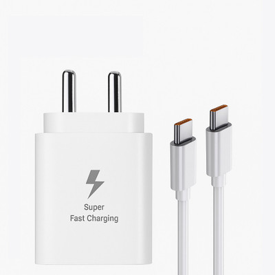 RVAT 25 W Quick Charge 3 A Wall Charger for Mobile with Detachable Cable(White, Cable Included)