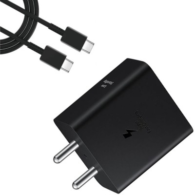 Avaxon 45 W PD 5 A Wall Charger for Mobile with Detachable Cable(Compatible for Samsung A70 / A90 5G/ A80/ Z Fold 4/Fold 5 /Fold 6, Black, Cable Included)