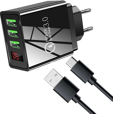 GaN Charger 35 W 5 A Multi-pin Wall Charger for Mobile with Detachable Cable(Black, Cable Included)