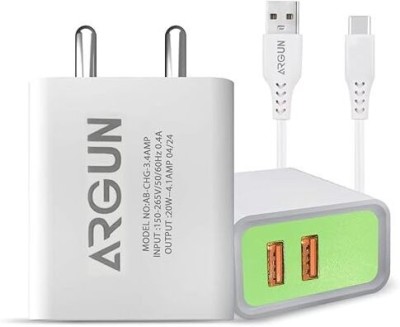 ARGUN Adaptive Charging 4 A Multi-pin Wall Charger for Mobile with Detachable Cable(White)