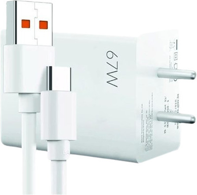 Avaxon 67 W SonicCharge 6 A Wall Charger for Mobile(for Red-mi Note 12 pro max/ Note 1 pro/ Note 9 / Po-co M2 Pro/ Note 7 pro, Cable Included)