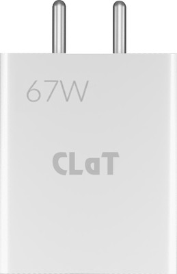 CLAT 67 W SuperVOOC 5.4 A Wall Charger for Mobile(White, Cable Included)