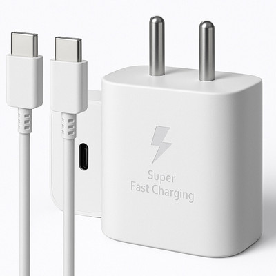 RVAT 45 W GaN 3 A Wall Charger for Mobile with Detachable Cable(White, Cable Included)