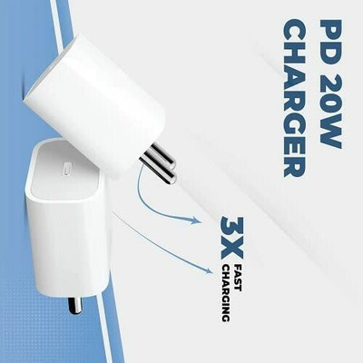 NEXCEN 20 W PD 4 A Wall Charger for Mobile(White)