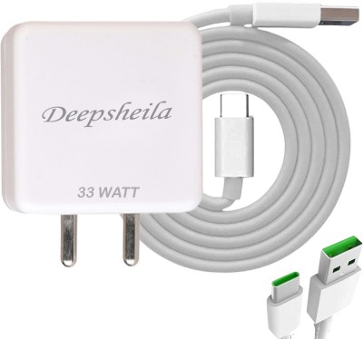 Deepsheila 33 W Quick Charge 3 A Mobile Charger with Detachable Cable(Green, Cable Included)