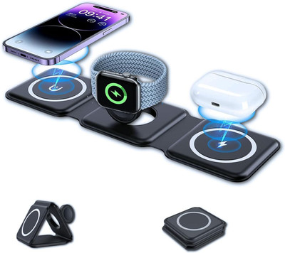 Obvie Adaptive Charging 2.7 A Wireless Mobile Charger with Detachable Cable(Black, Cable Included)