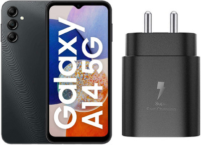 Prifakt 25 W PD 3 A Wall Charger for Mobile(Super Fast Charging, Compatible for Galaxy A14 5G & Other Devices, Black)