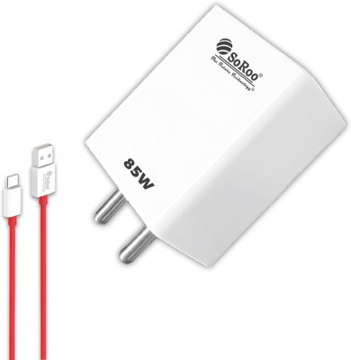 Soroo Future 85 W Dash 6 A Wall Charger for Mobile with Detachable Cable((White & Red, One Cable & Charger), Cable Included)