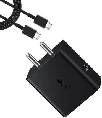 UXE 45 W PD 5 A Wall Charger for Mobile with Detachable Cable(Fast Charger Compatible samsung M23/M62/M52/M32/M22/M51, Black, Cable Included)