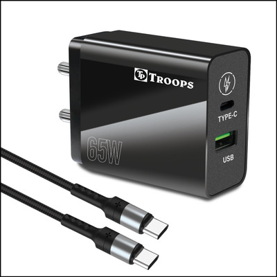 TP TROOPS 3 A Wall Charger for Mobile with Detachable Cable(Silver)