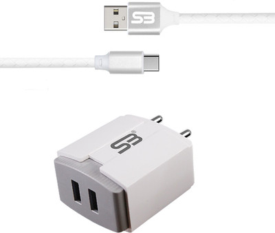 SB 12 W 3.4 A Wall Charger for Mobile with Detachable Cable(White, Cable Included)