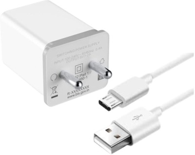 KOTSUN DEFINITION OF POWER 12 W Quick Charge 2.4 A Mobile Charger with Detachable Cable(White, Cable Included)