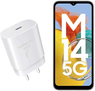 MAK 25 W Supercharge 3.1 A Mobile Charger(Super Fast Charging Compatible for Galaxy M14 5G & Other Devices, White)