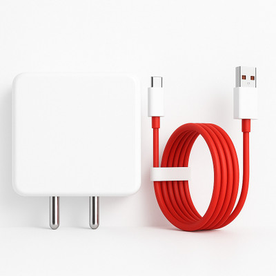 SB 80 W SuperVOOC 6 A Wall Charger for Mobile with Detachable Cable(White, Cable Included)