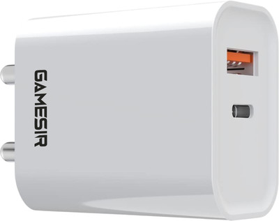 GameSir 25 W Quick Charge 3.1 A Wall Charger for Mobile with Detachable Cable(White)