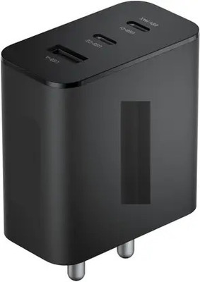 X88 Pro 35 W PD 3 A Wall Charger for Mobile with Detachable Cable(Original 35W Power Dual Port Adapter USB-C & USB-A Fast Samsung Adapter Black)