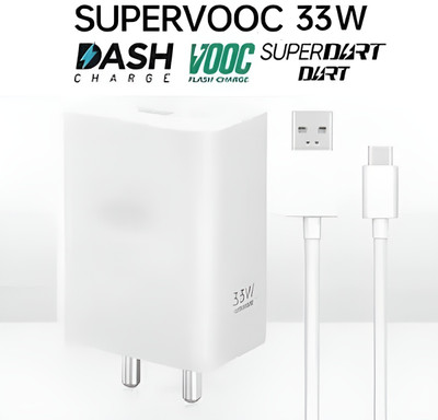zingzone 33 W SuperVOOC 6 A Wall Charger for Mobile with Detachable Cable(White, Cable Included)