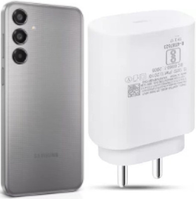 UXE 25 W PD 3 A Wall Charger for Mobile with Detachable Cable(compatible with samsung galaxy M35,,55,15, white, Cable Included)