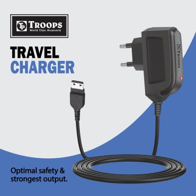 TP TROOPS Supercharge 2 A Wall Charger for Mobile(Black)