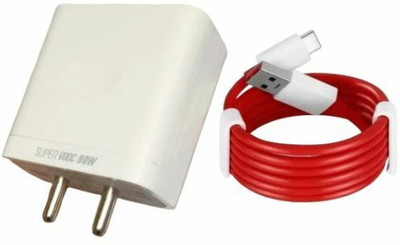 digie 80 W Wall Charger for Mobile with Detachable Cable(White, Red, Cable Included)