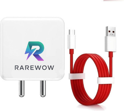rarewow 80 W SuperVOOC 6 A Wall Charger for Mobile with Detachable Cable(White, Cable Included)